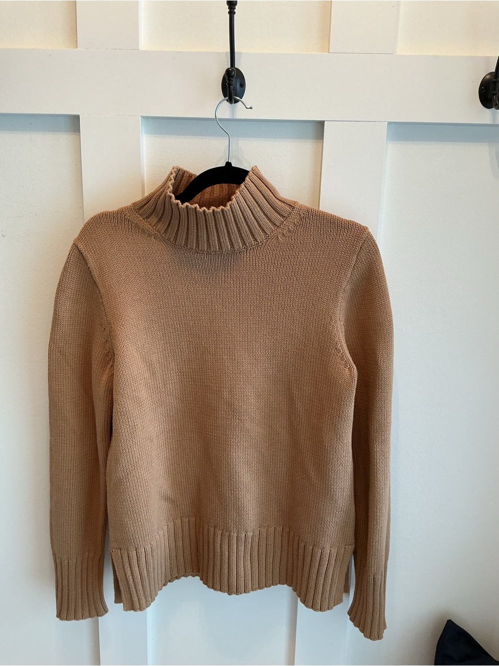 J. Crew Camel Ribbed Turtleneck Sweater